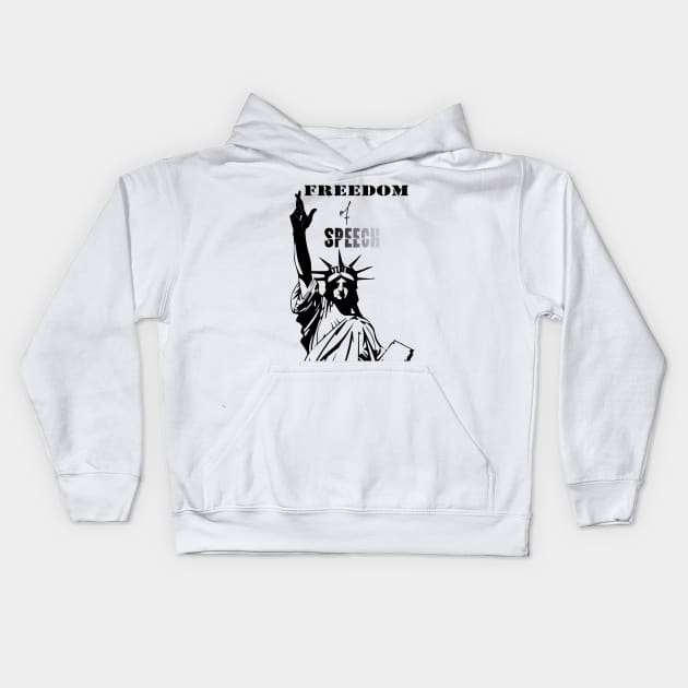 Freedom of Speech Kids Hoodie by Dj-Drac